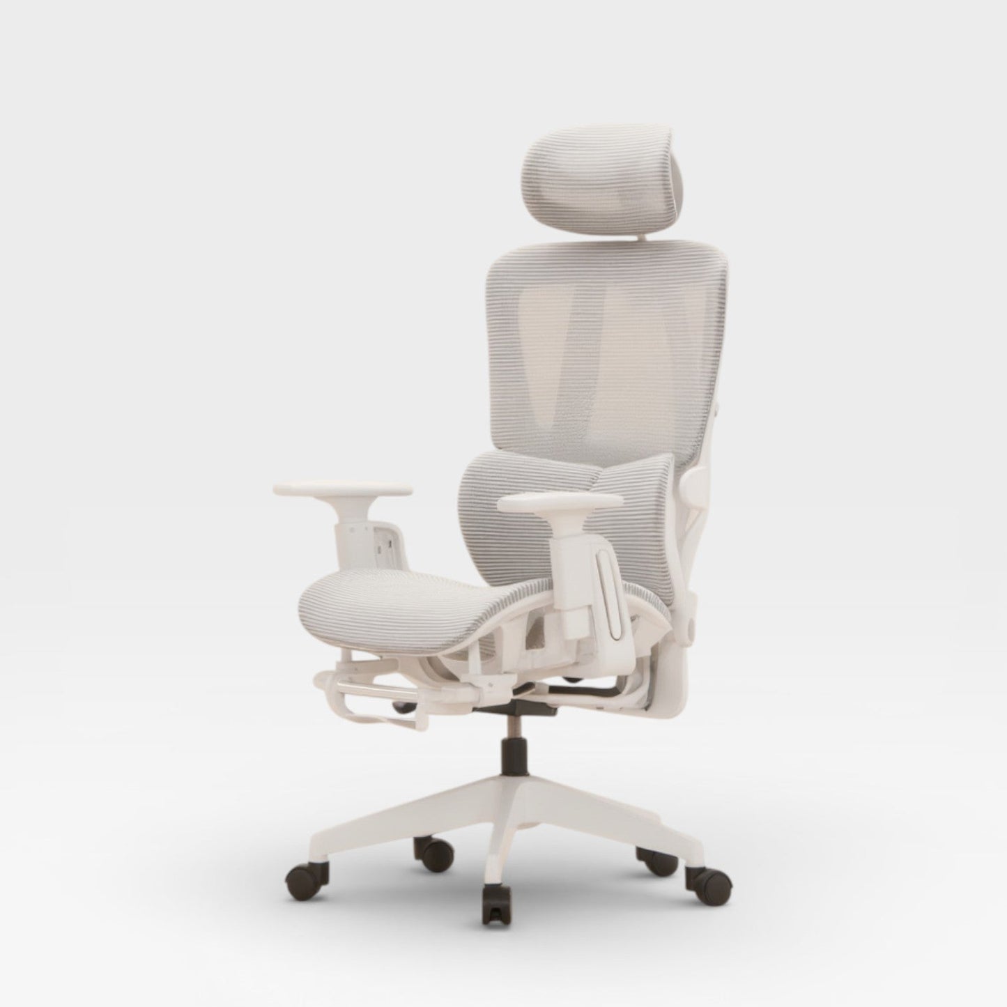 Chaise de bureau pivotante en maille à dossier haut avec support lombaire réglable