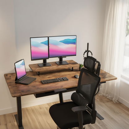 Bureau électrique réglable en hauteur avec tiroir et port USB-C